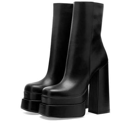 versace leather platform sandals|Versace platform boots.